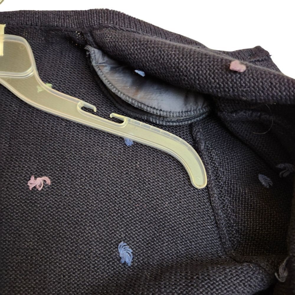 Christopher & Banks VTG Hand Embroidered Birthday Christmas cardigan sweater LG - Picture 10 of 12